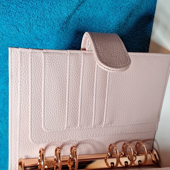 A6 Personal Notebook Binder, 6 Ring, Soft Leather A6 Planner, Rose gold Rings - Picture 5 of 10